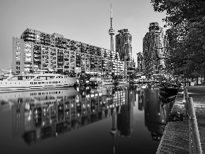 Yacht, River, Picture of Town, port, Toronto