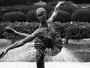 fountain, botanical garden, Pozna?, Ballet