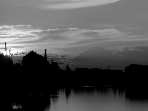 Poznań, Town, sun, Lake Malta, west