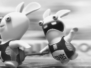 race, Rayman Raving Rabbids, Rabbits