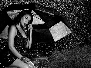 Rain, Women, Umbrella