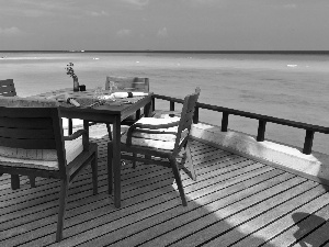 sea, furniture, Restaurant, terrace