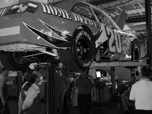 riser, Nascar, garage