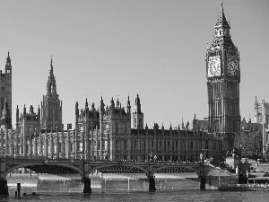 River, bridge, palace, Westminster, London