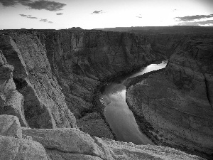 canyon, Mountains, River, Colorado