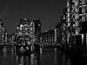 Hamburg, bridge, River, Germany