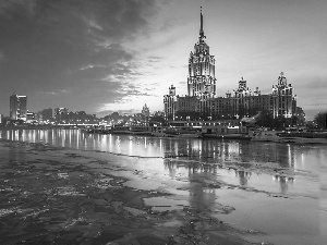 Moscow, winter, River, Hotel hall