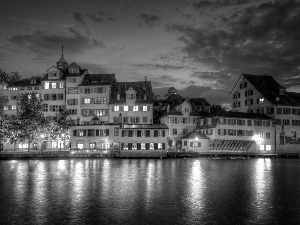 River, Switzerland, Houses