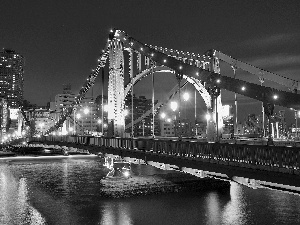 River, skyscrapers, Japan, bridge, Tokio