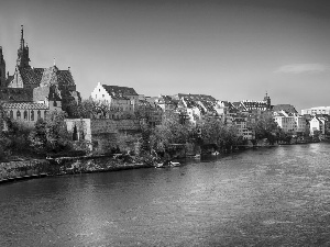 Switzerland, Town, River, Basel