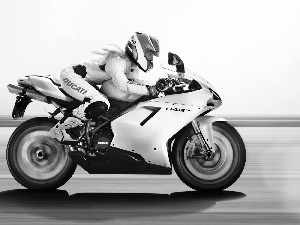 girl, Ducati 848, road, motor-bike