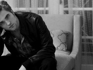 Armchair, thoughtful, Robert Pattinson