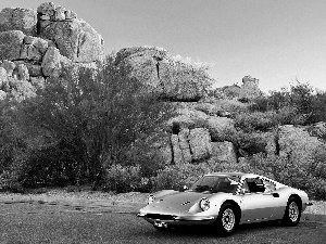 rocks, Ferrari, Dino