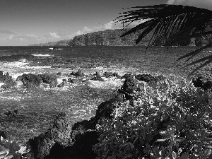 Maui, Aloha State Hawaje, sea, rocks, Mountains