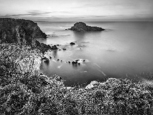 rocks, Coast, sea