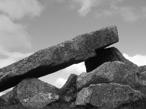 ruins, Dolmen Carreg, Britain, wales, great