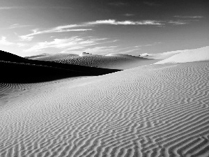 Desert, clouds, Sahara, Sand
