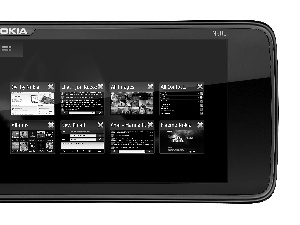 Black, Nokia N900, screen