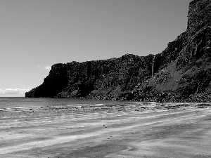 sea, cliff, Beaches