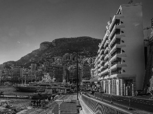sea, Yachts, Monte Carlo, Town, Monaco