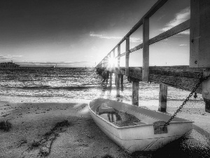 sea, Boat, pier