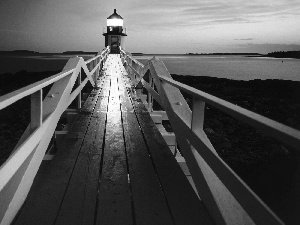 sea, Lighthouses, pier