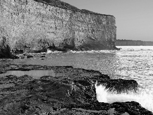 rocks, sea