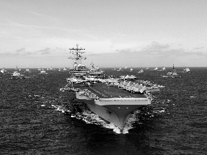 aircraft carrier, sea, vessels, USS Ronald Reagan