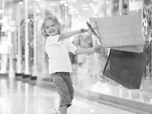 shopping, girl, bag