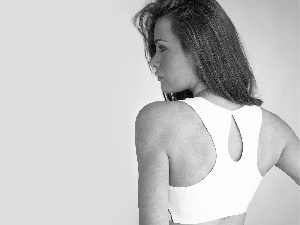 shoulders, Alina Vacariu, White, top, drag, back