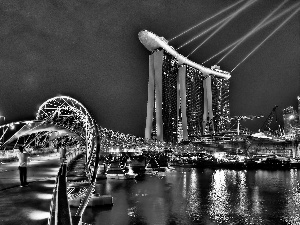 Hotel hall, light, Singapur, bridge