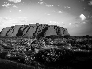 Uluru, Rocks, Skrub, red hot