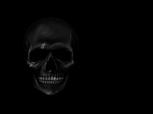 skull, black background