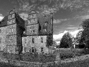 Castle, water, Sky, Restaurant