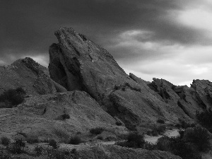 Sky, rocks, Clouds