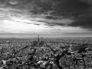 Paris, color, Sky, panorama