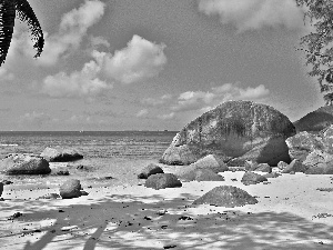 sea, rocks, Sky, Beaches