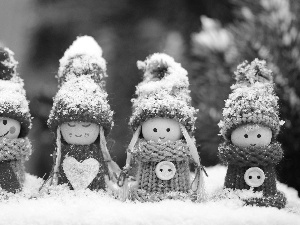 winter, dolls, Snow White