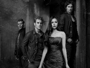 Joseph Morgan, The Vampire Diaries, Paul Wesley, ian somerhalder, Nina Dobrev, The Vampire Diaries