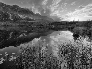 west, lake, South Africa, sun