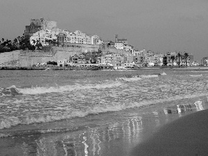 sea, Valencia, Spain, Town