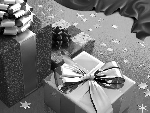 Stars, gifts, bow