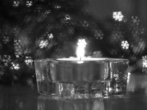 Bokeh, candlestick, Christmas, lights, Candle, Stars, decoration