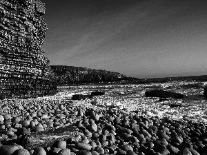 Stones, cliff, sea