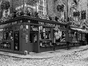Bar, Ireland, house, Street, Red, Dublin