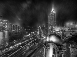 City at Night, Rain, Street