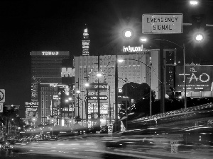 The United States, Street, Night, Las Vegas