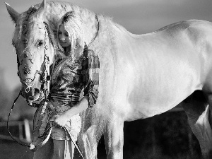 stud, girl, Horse