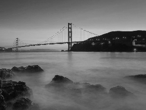 The Golden Gate Bridge, River, Great Sunsets