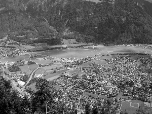 panorama, Interlaken, Switzerland, town